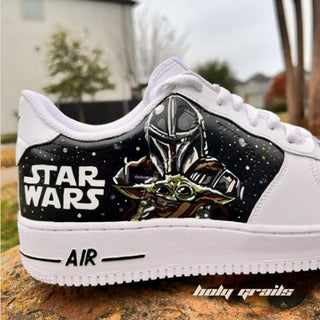 Air Force 1 x I Am Your Father Star Wars Themed Custom Kicks - Side 1 Close Up