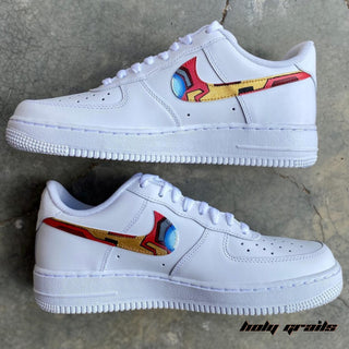 Air Force 1 x Iron Man Marvel DC Themed Custom Kicks - Both Inner Sides