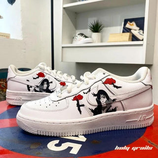 Air Force 1 x Itachi Rocks Naruto Anime Themed Hand Painted Custom Kicks - Sides 2