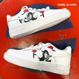 Air Force 1 x Itachi Rocks Naruto Anime Themed Hand Painted Custom Kicks - Sides 1