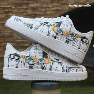 Air Force 1 x Jiraya Graffiti Naruto Anime Themed Hand Painted Custom Kicks - Sides 1