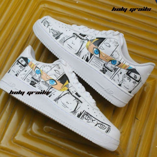 Air Force 1 x Jiraya Graffiti Naruto Anime Themed Hand Painted Custom Kicks - Sides 2