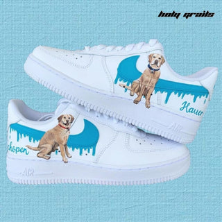 Air Force 1 x Labradores Pets Themed Hand Painted Custom Kicks - Both Sides