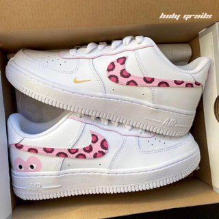 Air Force 1 x Love Like Leopard Custom Hand Painted Kick - Both Sides