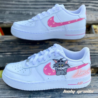 Air Force 1 x Love Like TJ Valentine's Themed Custom Kicks - Side 1 Tom