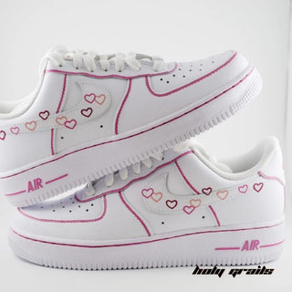 Air Force 1 x Modern Romantic Valentine's Themed Custom Kicks - Both Sides