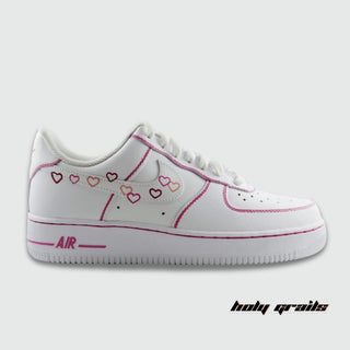 Air Force 1 x Modern Romantic Valentine's Themed Custom Kicks - Side 1