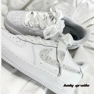 Air Force 1 x Pearl Bride Wedding Themed Custom Kicks - Side & Top