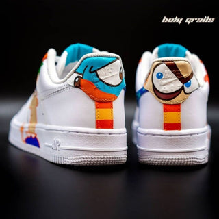 Air Force 1 x Phineas and Ferb Favorite Cartoon Themed Hand Painted Custom Kicks - Back