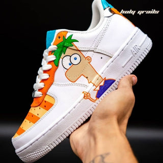 Air Force 1 x Phineas and Ferb Favorite Cartoon Themed Hand Painted Custom Kicks - Side