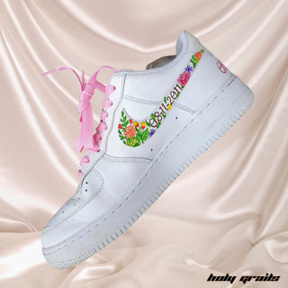 Air Force 1 x Pink Dulhan Hand Painted Custom Kicks - Side 1