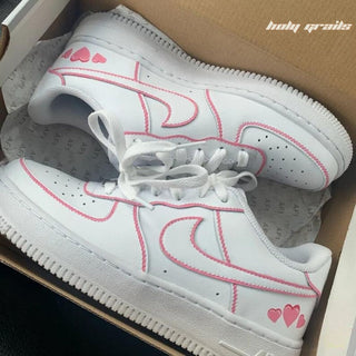 Air Force 1 x Pink In You Valentine Themed Custom Kicks - Both Sides