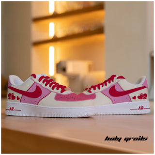 Air Force 1 x Pink Passion Valentine's Themed Custom Kicks - Sides 2