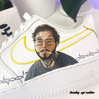 Air Force 1 x Post Malone Pop Culture Themed Hand Painted Custom Kicks - Side 2
