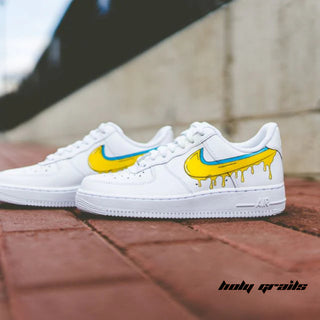 Air Force 1 x Primary Drip Altered Swoosh Custom Kicks - Side