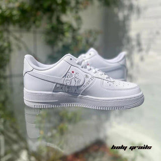 Air Force 1 x Romantic Artistry Wedding Themed Hand Painted Custom Kicks - Side 2