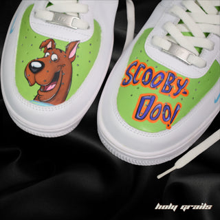 Air Force 1 x Scooby Doo Series Themed Custom Kicks - Top Toe Box Close Up