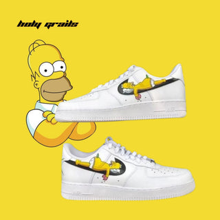 Air Force 1 x Simpsons Cartoon Character Themed Custom Kicks - Both Opposite Sides