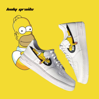 Air Force 1 x Simpsons Cartoon Character Themed Custom Kicks - Both Sides Same