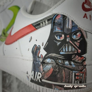 Air Force 1 x Sith & Yoda TV Series Themed Hand Painted Custom Kicks - Side 2 Close Up