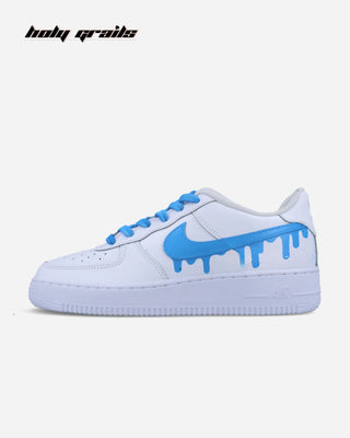 Air Force 1 x Sky Drip Altered Swoosh Custom Sneakers - Side 2