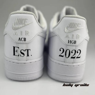 Air Force 1 x Special Date Wedding Themed Custom Kicks - Back