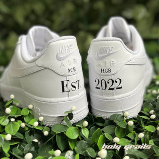 Air Force 1 x Special Date Wedding Themed Custom Kicks - Side Back