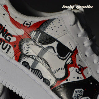 Air Force 1 x Star Wars Black Themed Custom Kicks - Side 1 Close Up