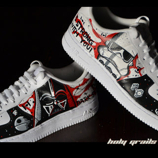 Air Force 1 x Star Wars Black Themed Custom Kicks - Sides Close Up