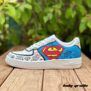 Air Force 1 x Superman Marvel DC Themed Custom Kicks - Side