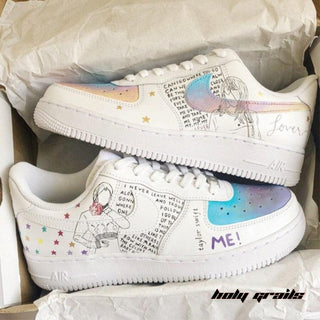 Air Force 1 x Swiftie Music Themed Custom Kicks - Sides