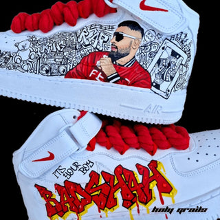 Air Force 1 x The Badshah Pop Culture Themed Hand Painted Custom Kicks - Sides Close Up