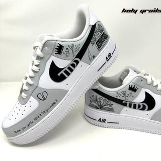 Air Force 1 x Tortured Poets Department Pop Culture Themed Hand Painted Custom Kicks - Sides 3