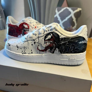 Air Force 1 x Venom Marvel DC Themed Hand Painted Custom Kicks - Side