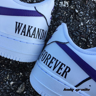 Air Force 1 x Wakanda Forever Black Panther Series Themed Custom Kicks - Back