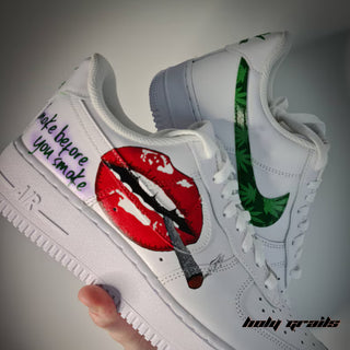 Air Force 1 x Weed Mouth High Themed Custom Kicks - Sides