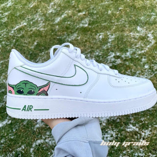 Air Force 1 x Yoda Star Wars Themed Custom Kicks - Side