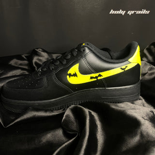 Air Force 1 x Bat Kicks DC Themed Hand Painted Custom AF1 Sneaker - Outer Side 2
