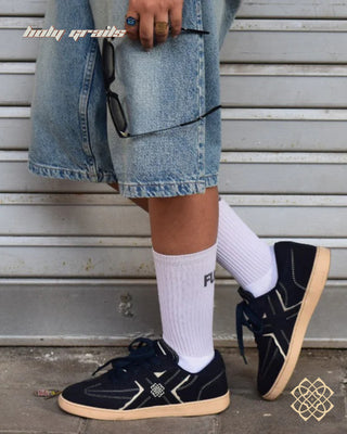 'Almast (अलमस्त)' Low Navy Blue Sneaker HG x CHRN - In Feet Both Sides