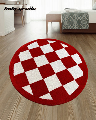 Checkmate Charm Tufted Rug On Floor