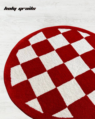 Checkmate Charm Tufted Rug On Floor Close Up