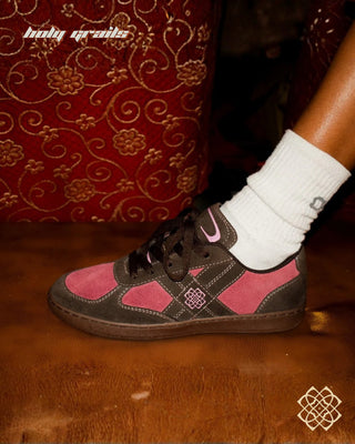 'Chhabili (छबीली)' Low Brown & Pink Sneaker HG x CHRN - In Feet Public Side