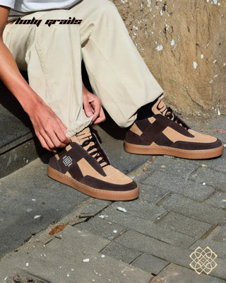 'Chitkabra (चितकबरा)' Mid Beige & Brown Sneaker HG x CHRN - In Feet Both Sides