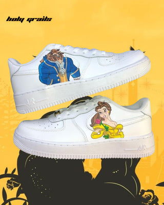 Custom Air Force 1 x Beauty & Beast Favorite Character Theme Sneaker - Outer Sides