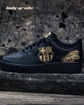 Custom Air Force 1 x Black FCB Sports Theme Sneaker - Public Side