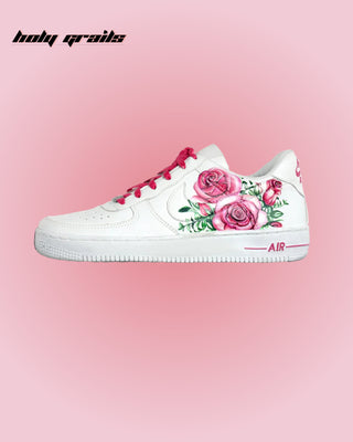Custom Air Force 1 x Blooming Rose Abstract Theme Sneaker - Side
