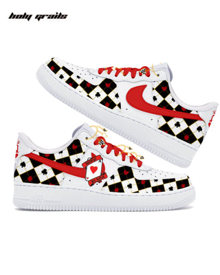 Custom Air Force 1 x Born To Win Hand Painted Abstract Sneaker - Sides on Top