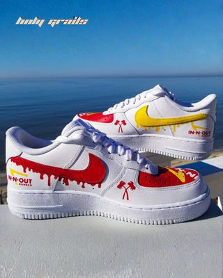 Custom Air Force 1 x Burger Flavours Food Theme Sneaker - Public Sides Close