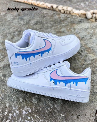 Custom Air Force 1 x Butterfly Drip Swoosh Theme Sneaker - Public Sides