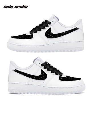 Custom Air Force 1 x Crystal Mystery Rhinestone Wedding Sneakers - Both Sides